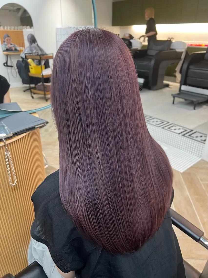 セミロング カラー カット ヘアカラー トリートメント ベージュ/髪質改善 新潟/万代/井上佑のヘアスタイル