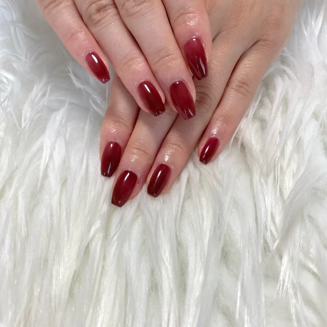 ネイル ボルドー ワンカラーネイル ハンドネイル Verita nailのネイルデザイン