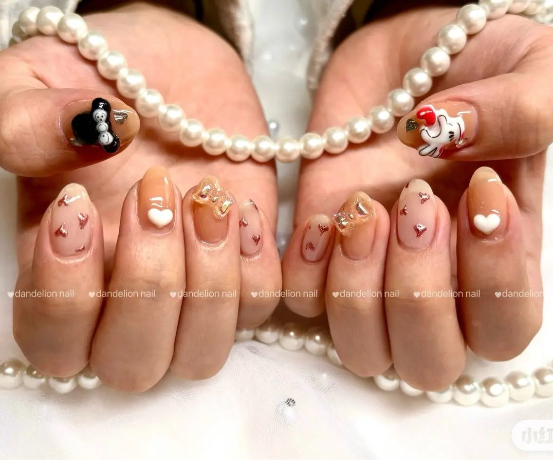 ネイル アートネイル 持ち込み ハンドネイル dandelion nail北千住のネイルデザイン