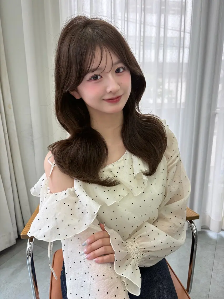 セミロング 韓国風・透明感・艶髪 🩵Hanaka◝✩のヘアスタイル