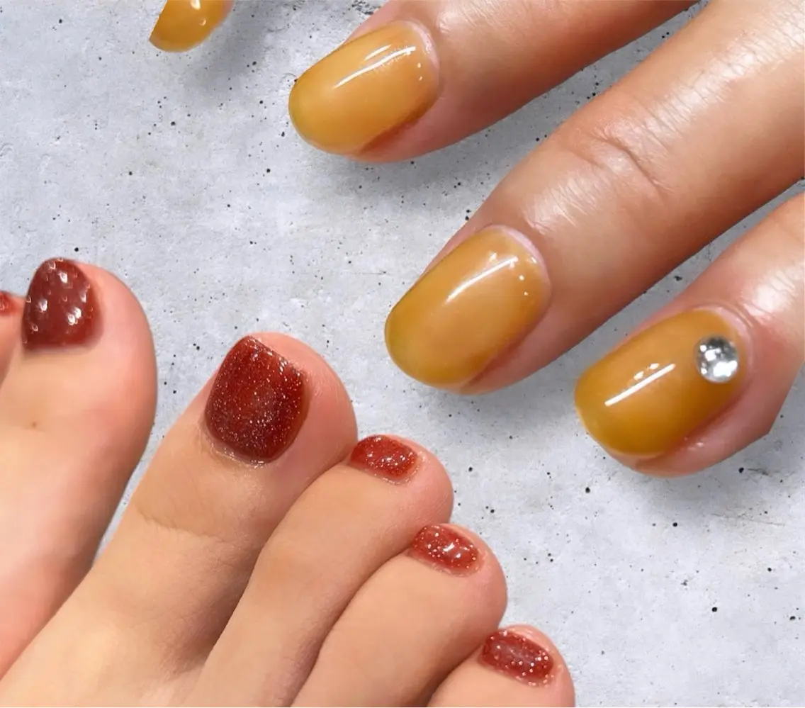 ネイル フットネイル ワンカラーネイル cscnail keikoのネイルデザイン