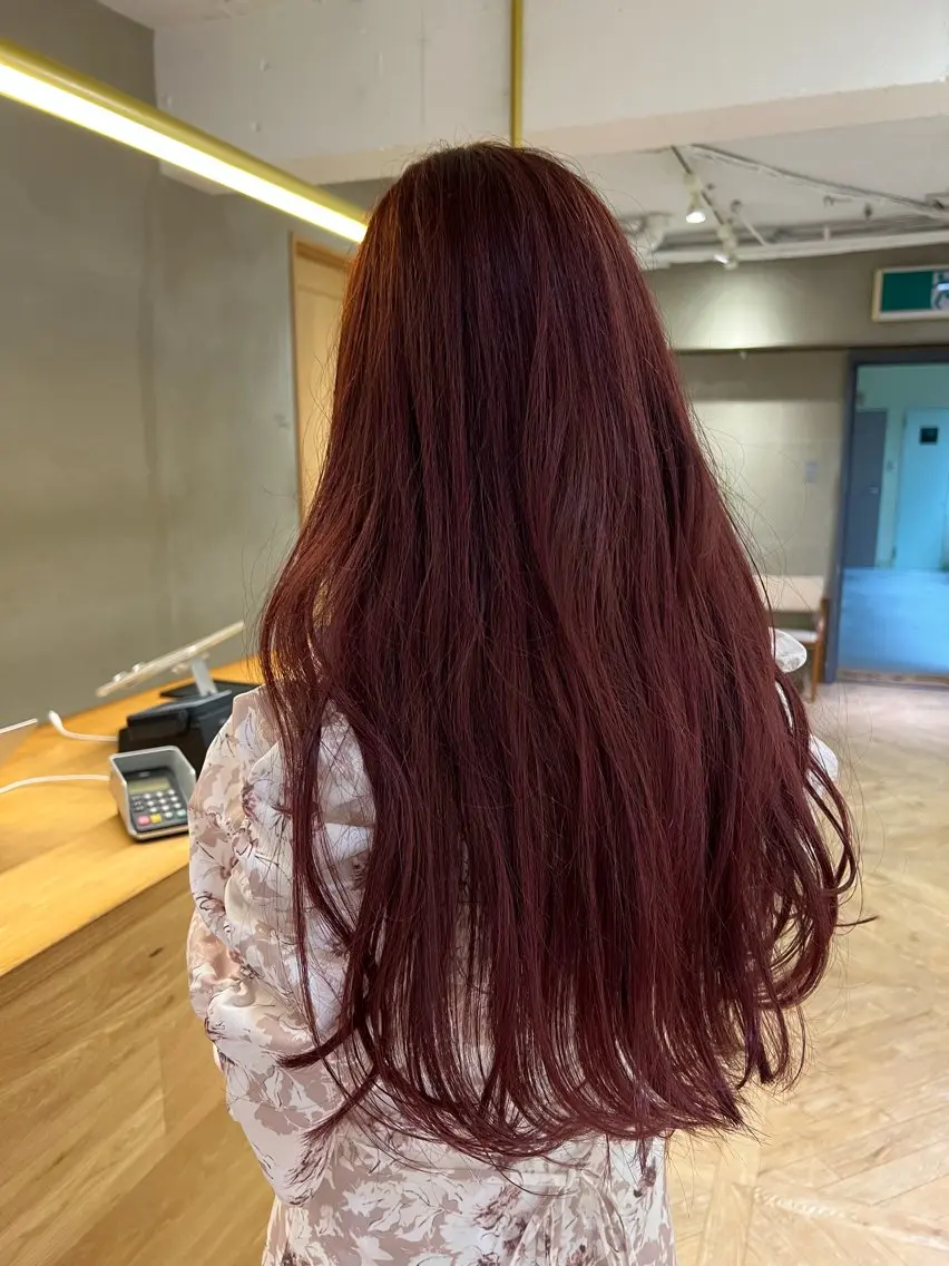 ロング 似合わせレイヤー ＆縮毛矯正のヘアスタイル