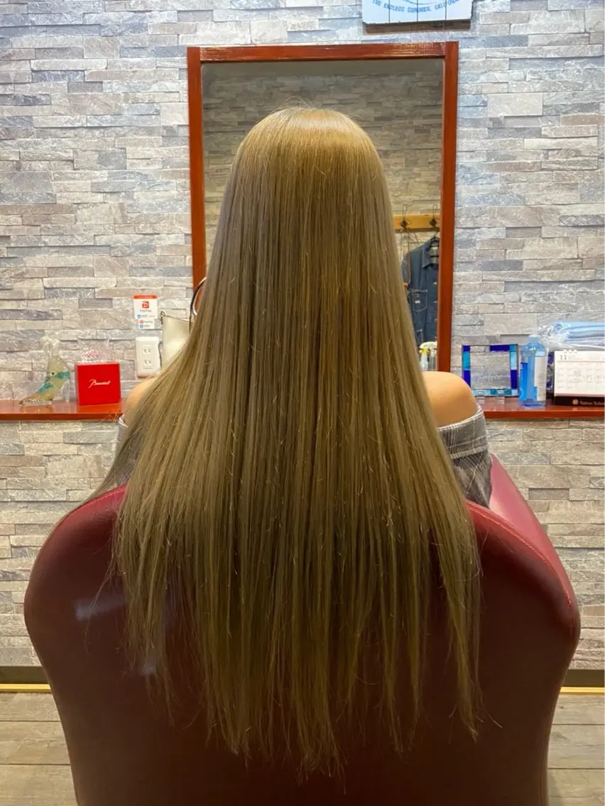 うる艶✨ヘアカラー+酸熱トリートメントの写真
