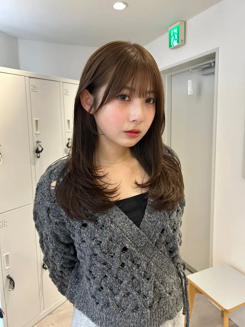 ミディアム カラー Hatsune 🐯レイヤーカットのヘアスタイル
