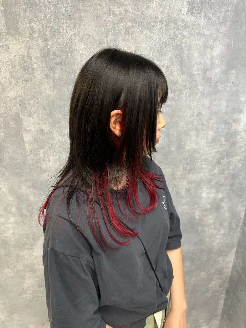 ロング カラー ブリーチ インナーカラー ♡ハッシュカット/ レイヤー/yucoのヘアスタイル