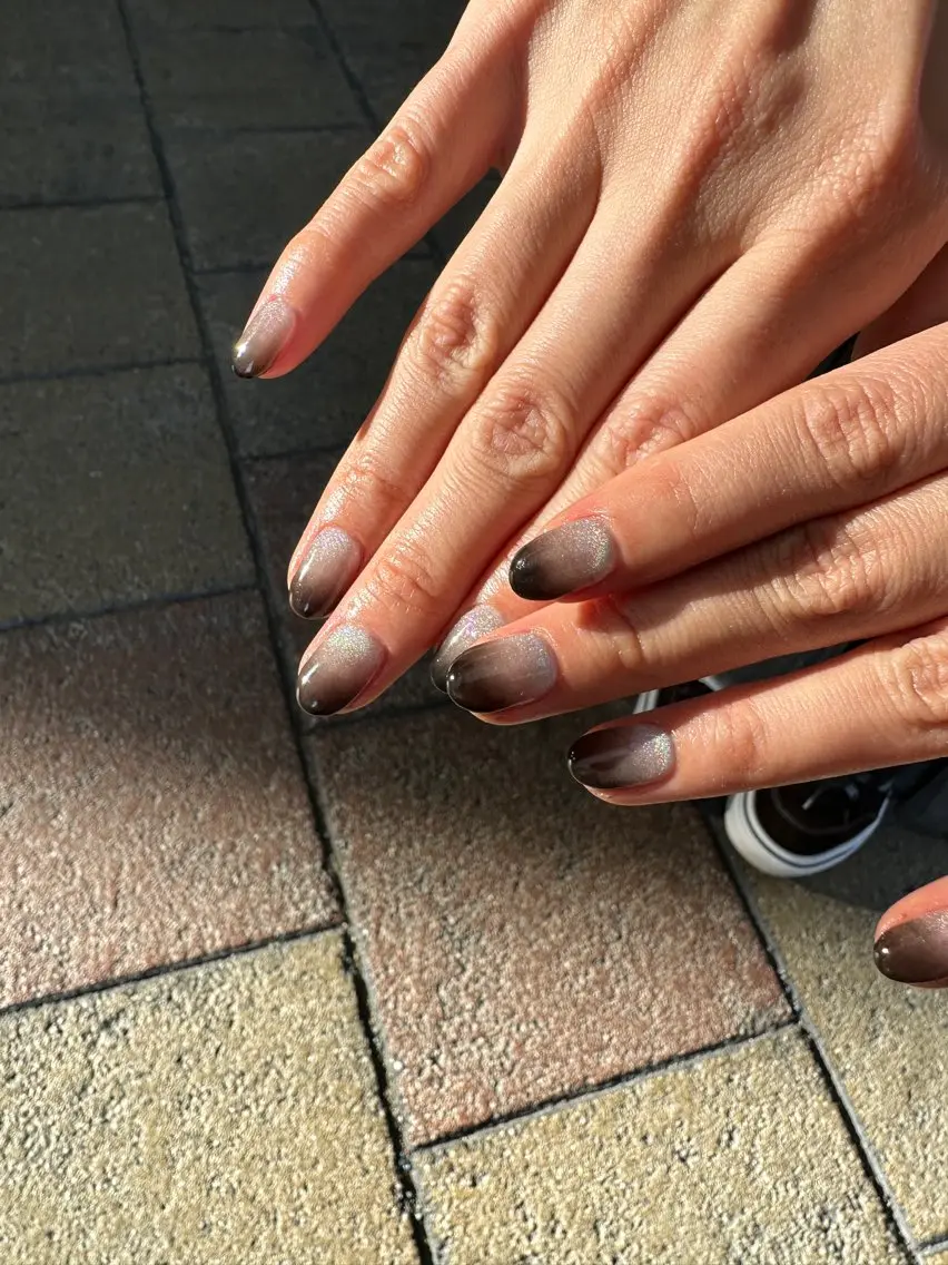 ネイル グラデーション マグネットネイル ハンドネイル nailsalon ∞ ﾐｶﾅﾙ ∞のネイルデザイン