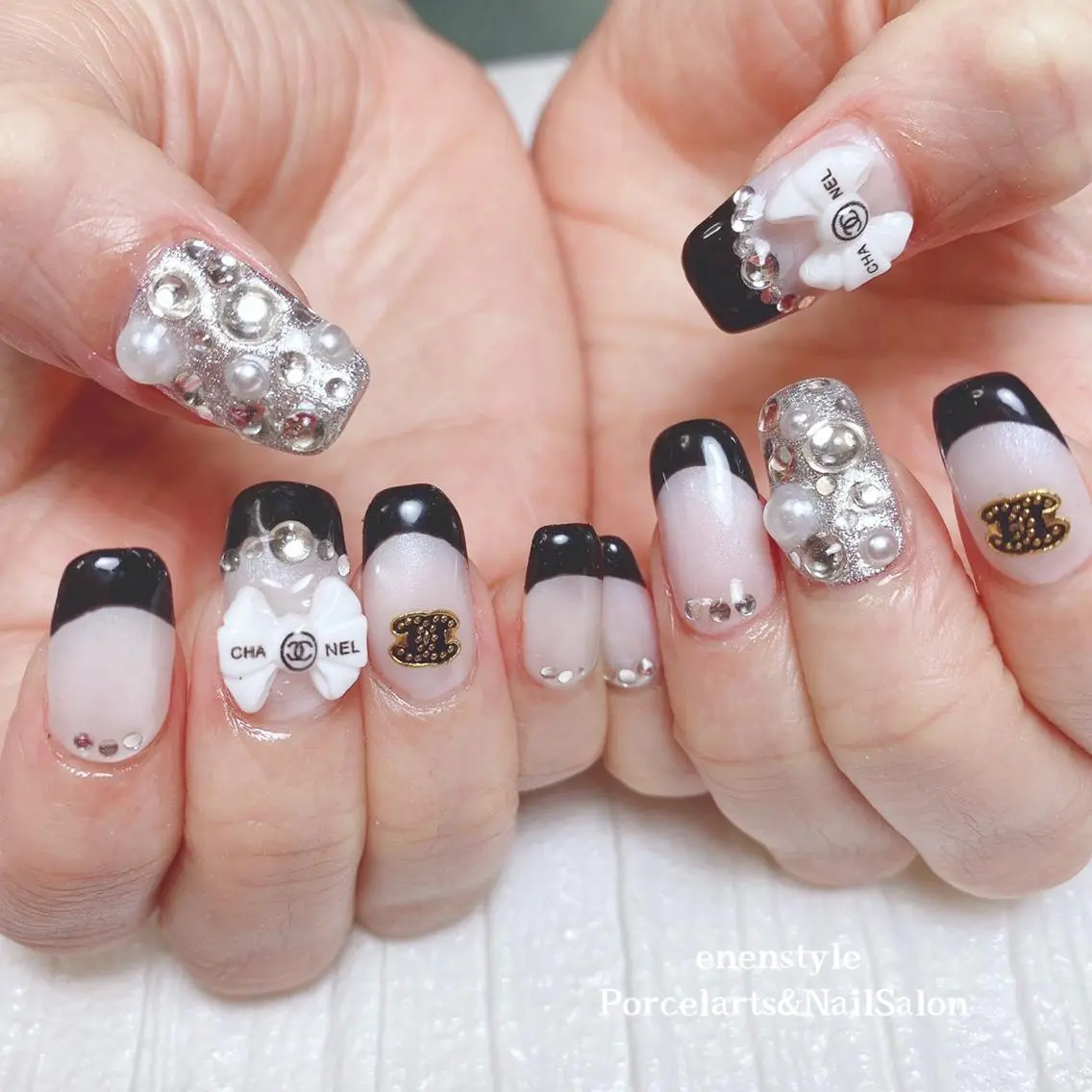 ミディアム ネイル 🐾enen style 🐾のネイルデザイン