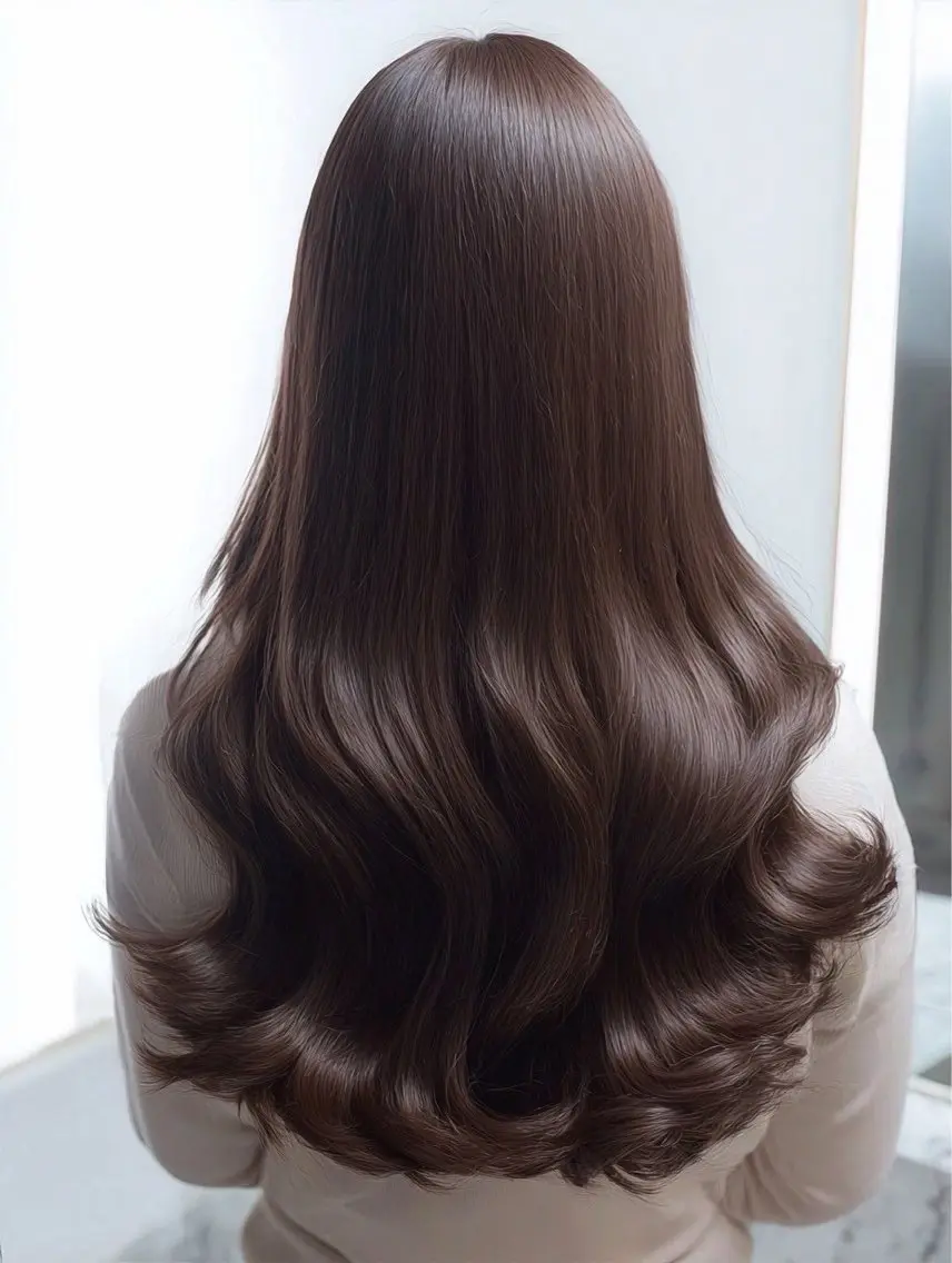 ロング ヘアカラー トリートメント 絶対綺麗な暖色カラー 🎯あります✨増渕✨のヘアスタイル