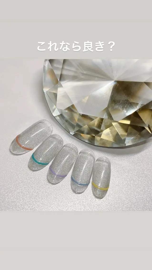 ネイル クリアネイル フレンチネイル ラメ(グリッター) オフィスネイル ワンカラーネイル ハンドネイル プライベートサロン N's Nailのネイルデザイン