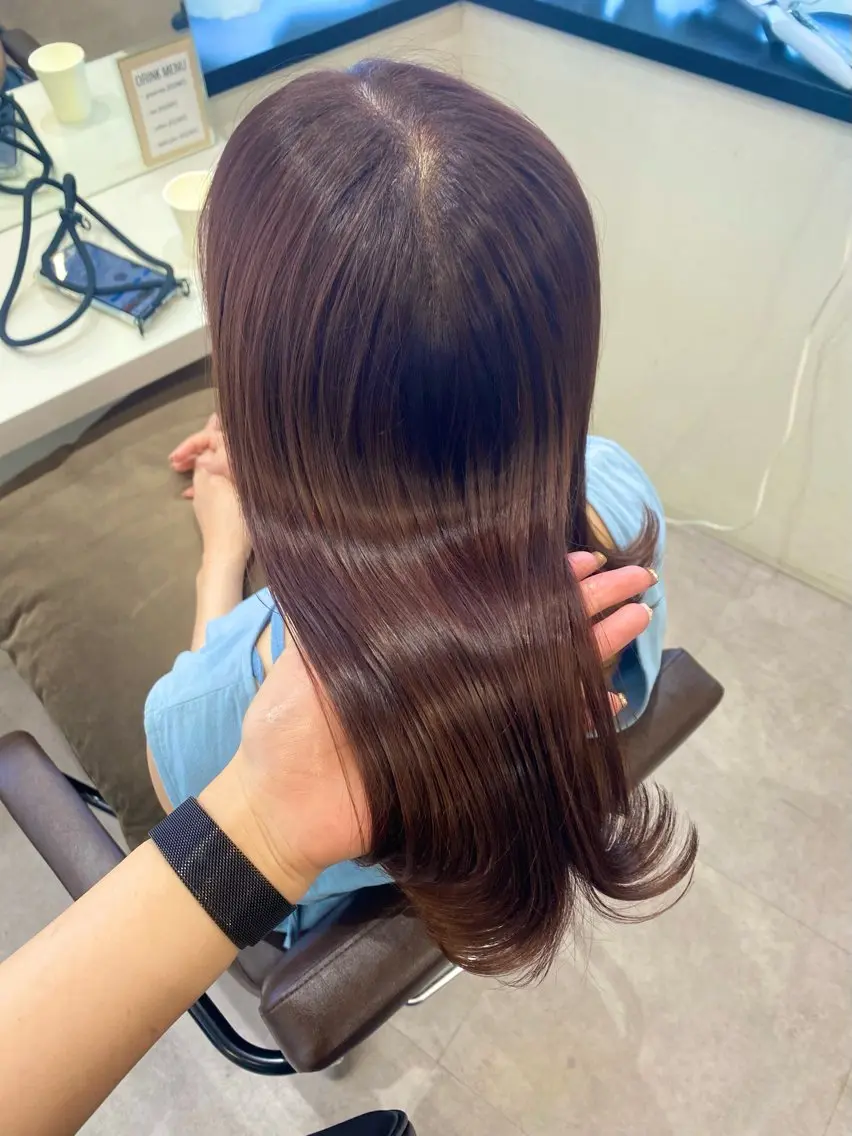 ロング カラー カット ヘアカラー トリートメント 艶髪/縮毛矯正/ Core mikuaのヘアスタイル