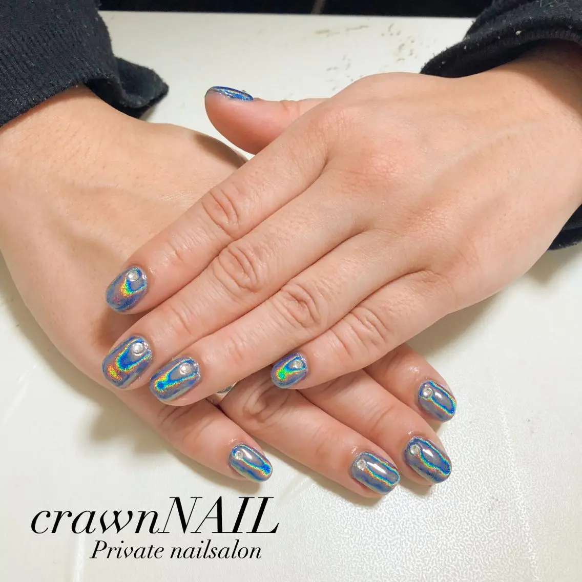 キッズ ネイル ブルー ensowa✱laf NAILのネイルデザイン