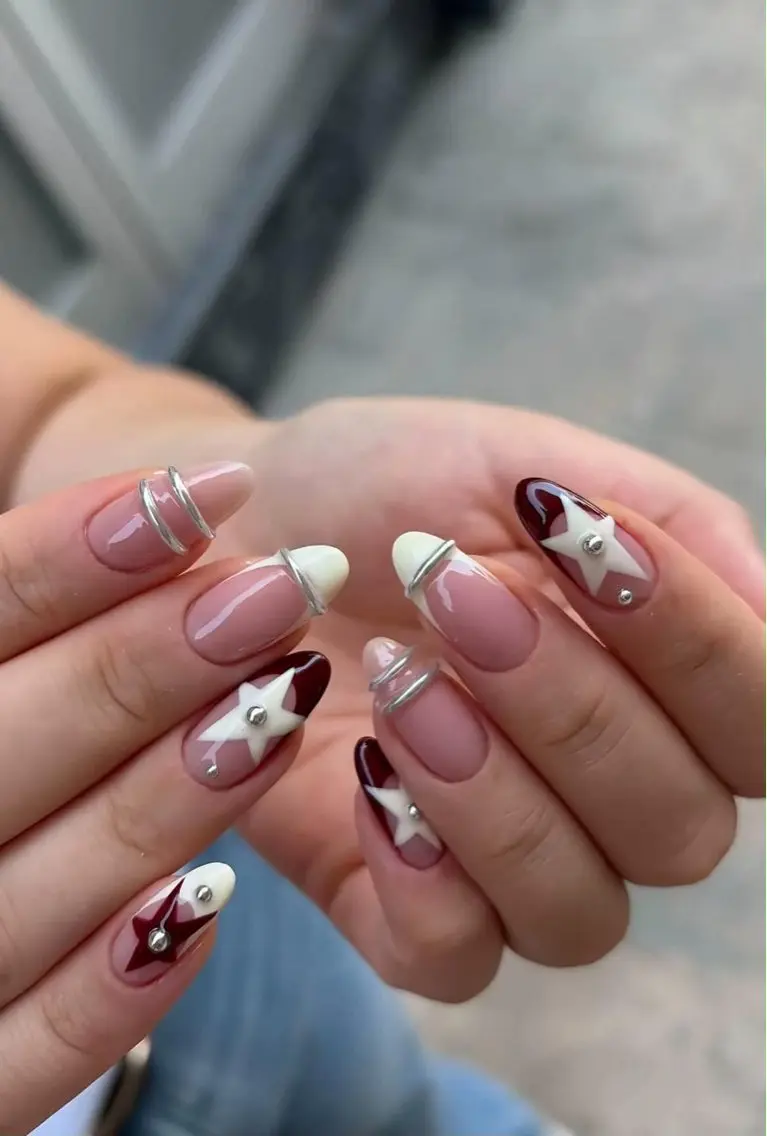 ネイル チークネイル ドット フレンチネイル グラデーション 韓国ネイル ハンドネイル Lisa Nail Salonのネイルデザイン