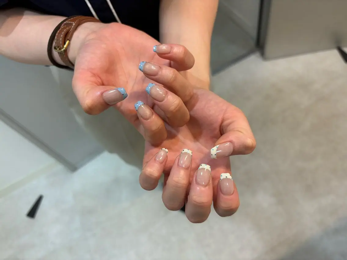 ネイル ハンドネイル Mai :矢場町 ニュアンス🌿アートのネイルデザイン