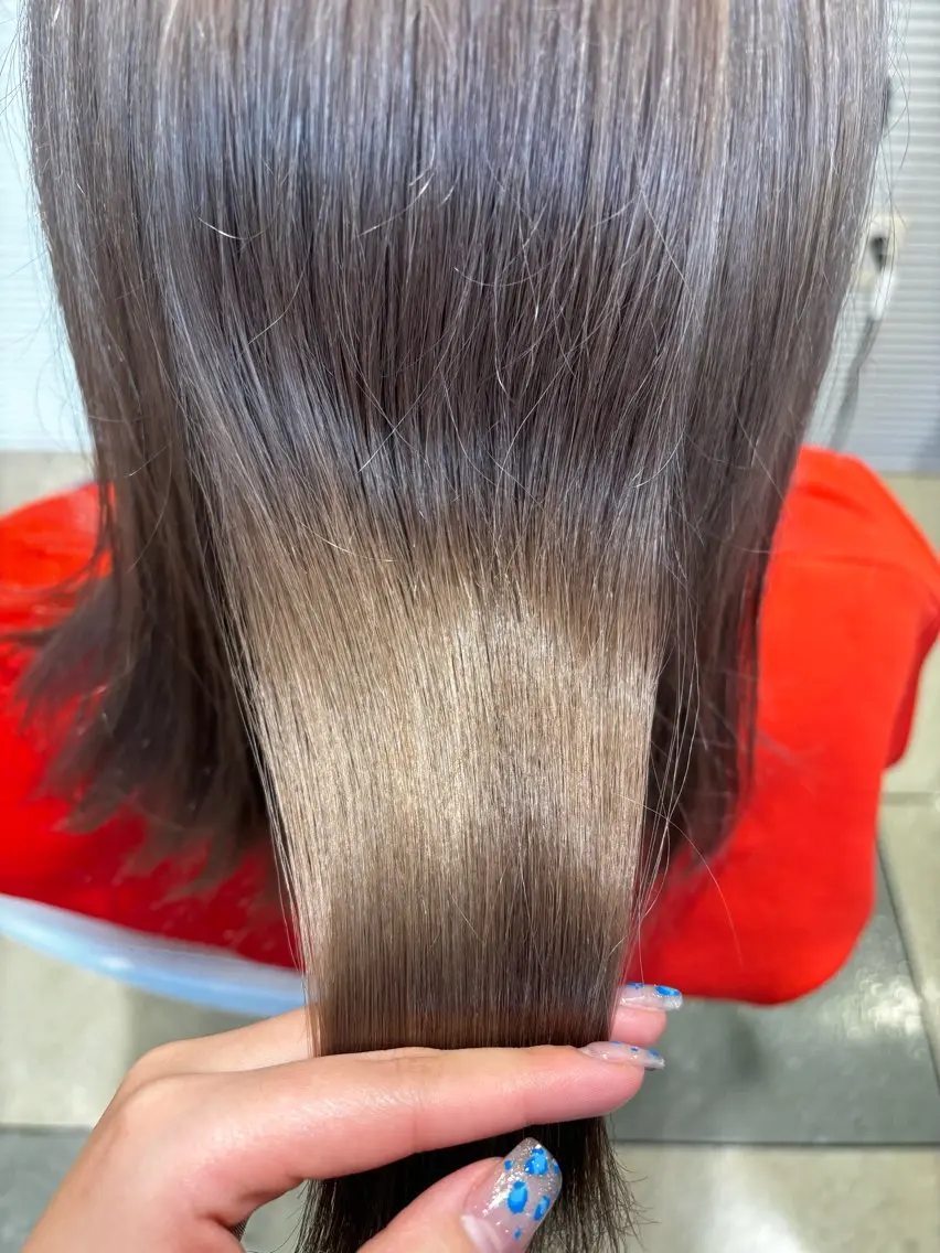 セミロング カラー ベージュカラー 淡色┊︎ナチュラル 🧁奈那美🧁*.゜のヘアスタイル