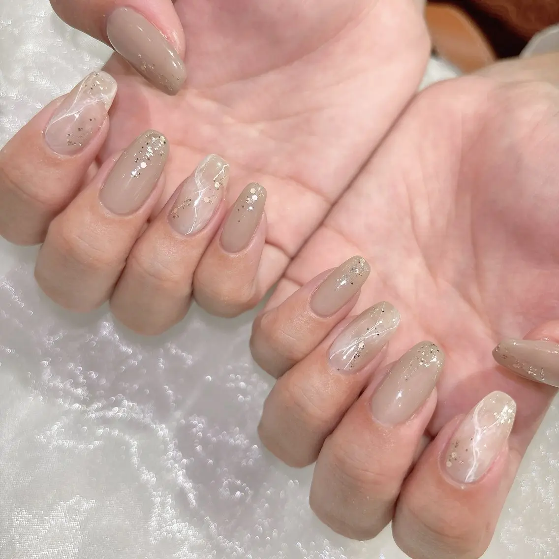 ネイル 大理石ネイル(マーブル) ハンドネイル #arl 豊田店　小島あいののネイルデザイン
