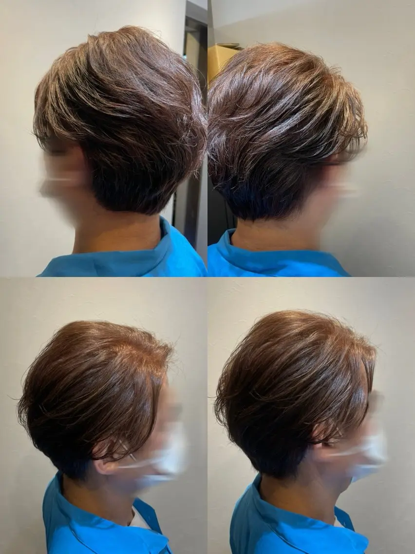 ショート カラー メンズ ベージュカラー ピンクカラー カット ヘアカラー 藤本遙/メンズカット /カラー🌟のヘアスタイル