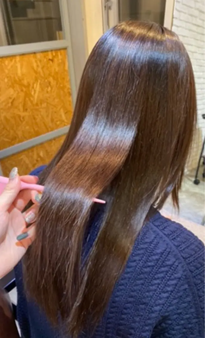 ロング 縮毛矯正 🦋newi hau'oli カナのヘアスタイル