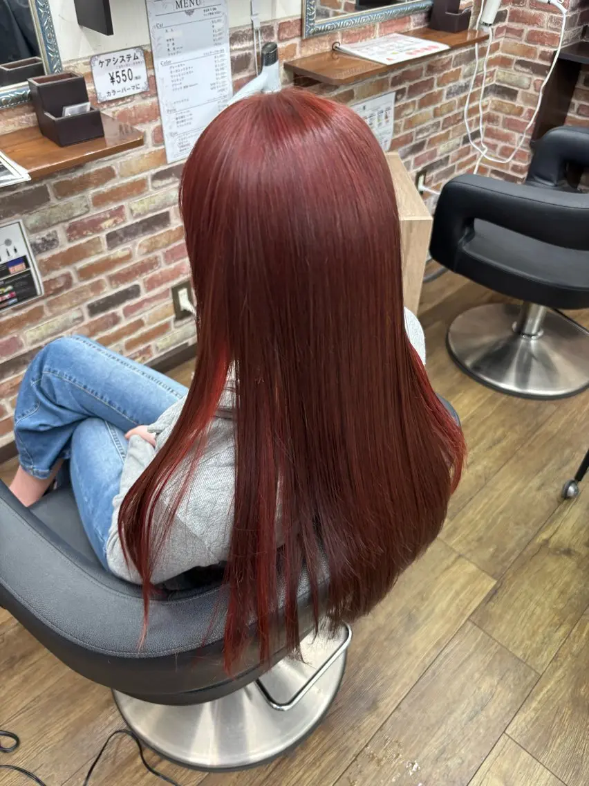 ファッションカラー⭐️ブリーチ無しカラー🍒の写真