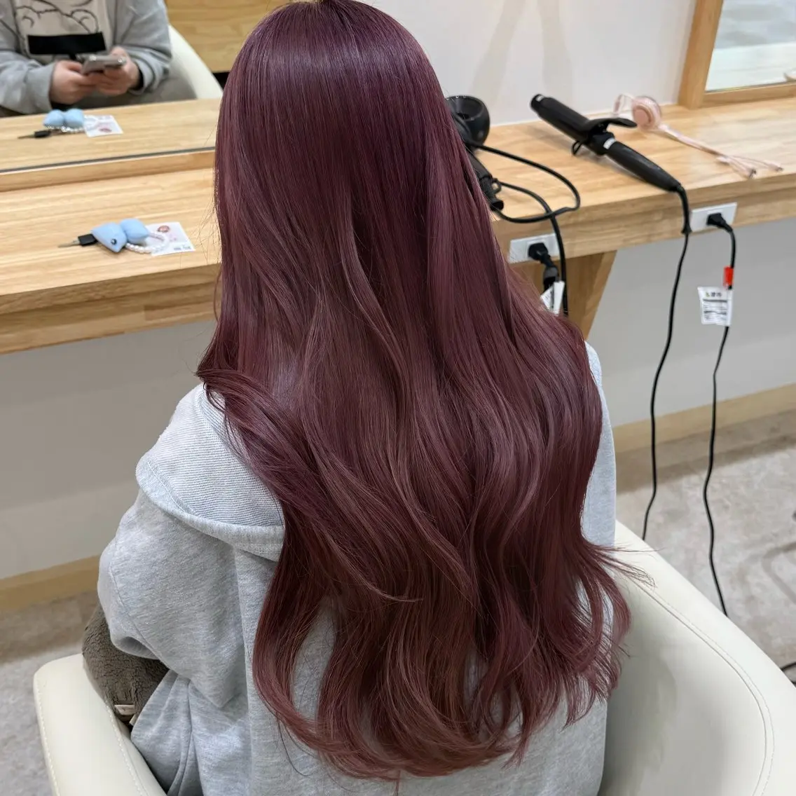 ロング カラー カット ヘアカラー トリートメント 柔らかいbeige ￤韓国￤🩰マユ🩰のヘアスタイル