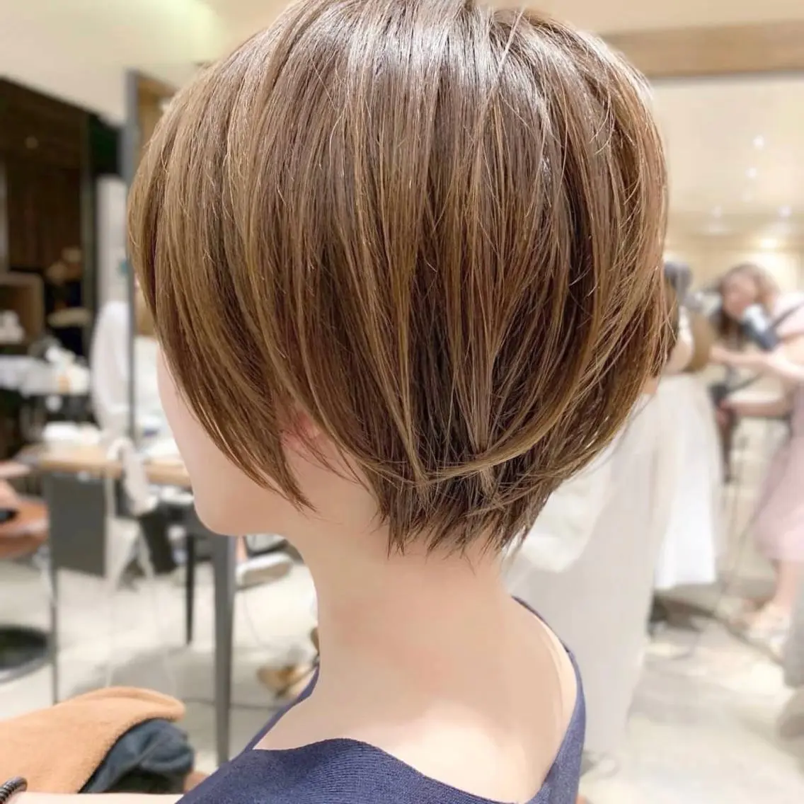 ショート カラー パーマ ヘアアレンジ 小野寺瑞希 /最小顔カットのヘアスタイル