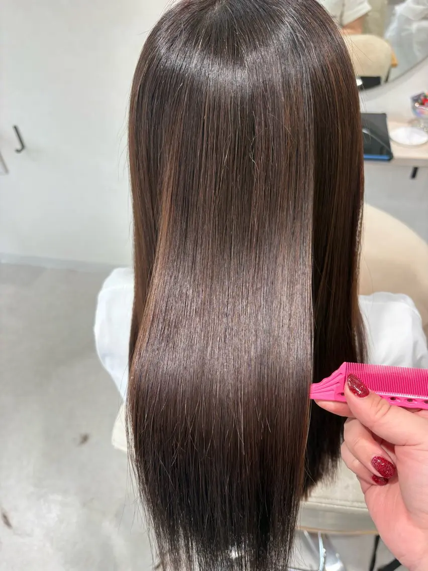 ロング カット ヘアカラー トリートメント Un LEMiE ♡RIRIKA♡のヘアスタイル
