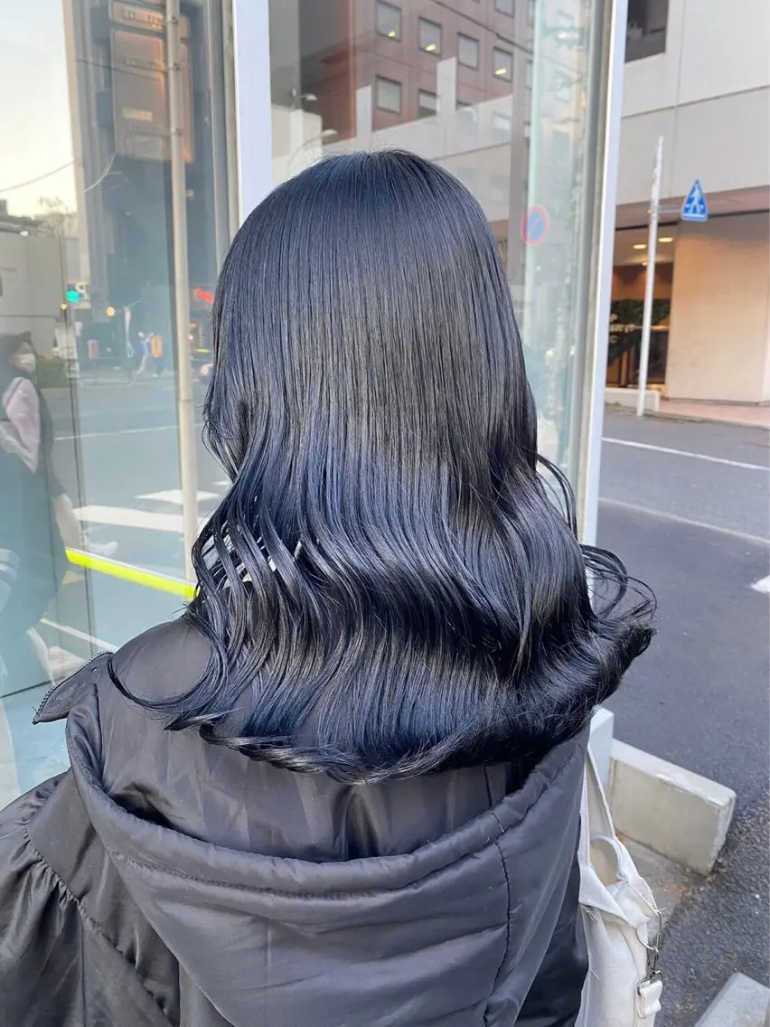 ミディアム カラー 🤍韓国風×透明感 カラー×艶髪🤍のヘアスタイル