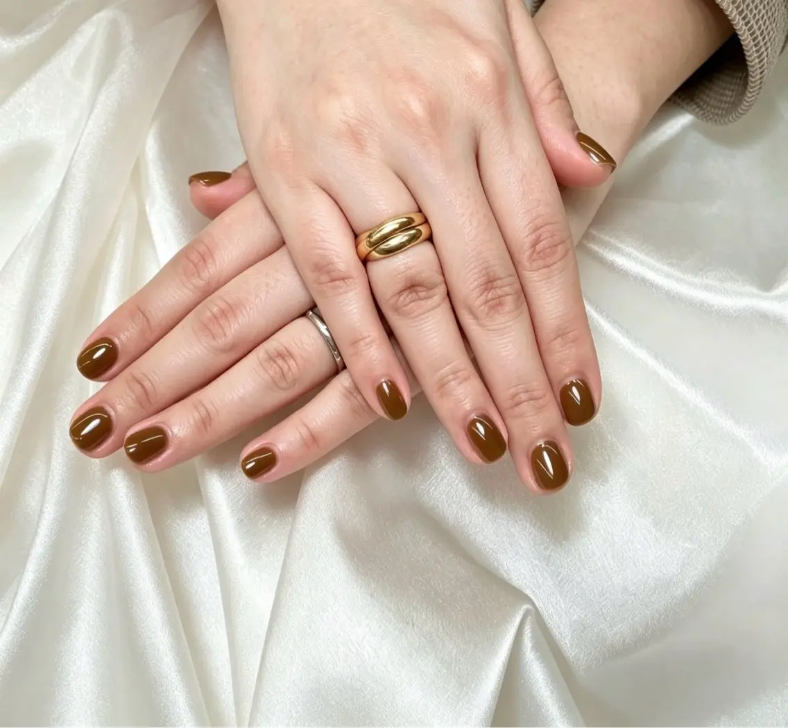 ネイル ワンカラーネイル ぷっくりネイル ハンドネイル Noa Nail ゆえのネイルデザイン