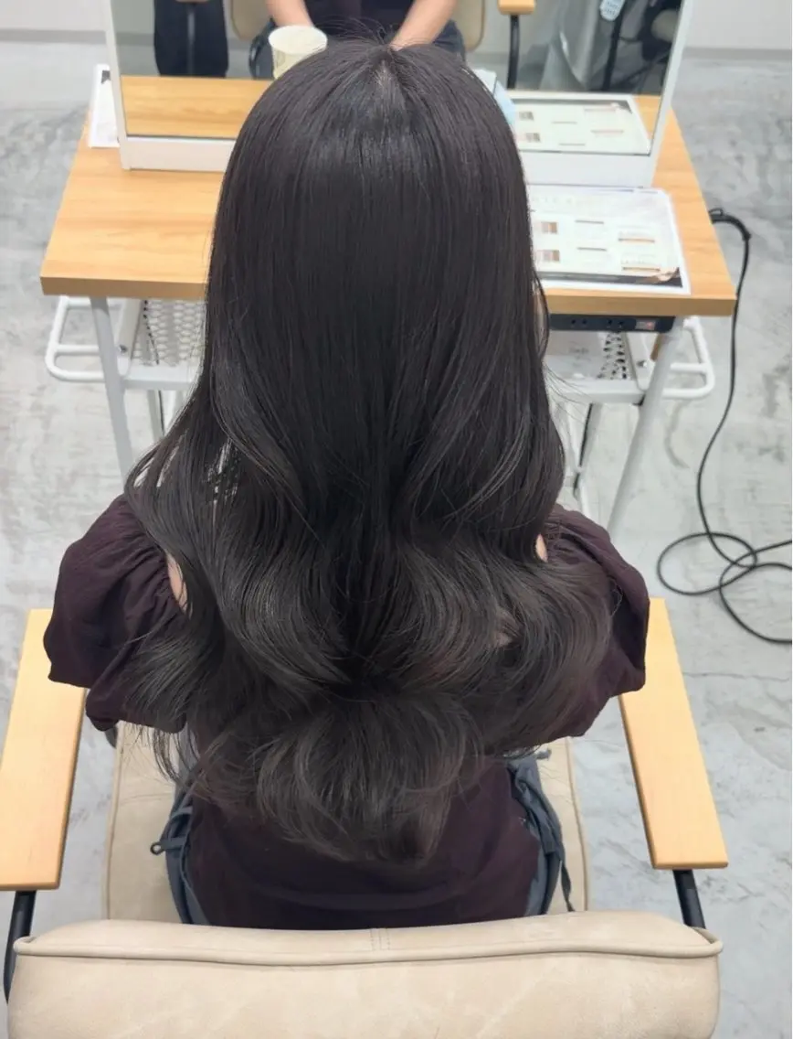 ロング ケアカラー 髪質改善 カット ヘアカラー トリートメント 飯星/池袋/透明感 カラー/縮毛矯正特化のヘアスタイル