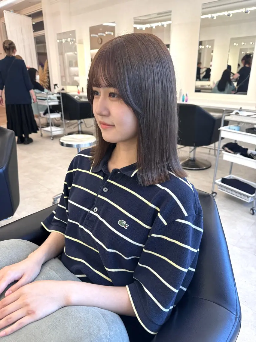 ロング カラー カット ヘアカラー NANO／ ブリーチ×レイヤーのヘアスタイル