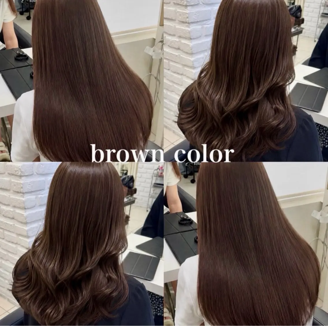 ロング カラー ブリーチ ブラウンカラー 透明感カラー ブリーチなしカラー カット ヘアカラー 【ウルフ/透明感 カラー】🖤ゆまののヘアスタイル