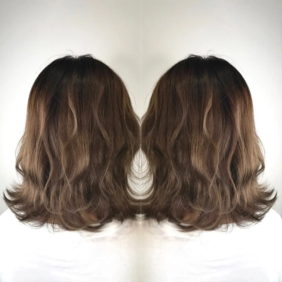 ミディアム カラー ヘアカラー トリートメント 大橋 輝久のヘアスタイル
