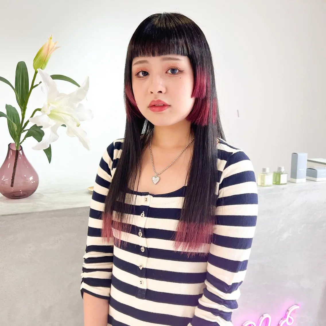 ロング カラー ピンクカラー 🎀ダブルカラー/ ピンク×ガーリー🎀のヘアスタイル