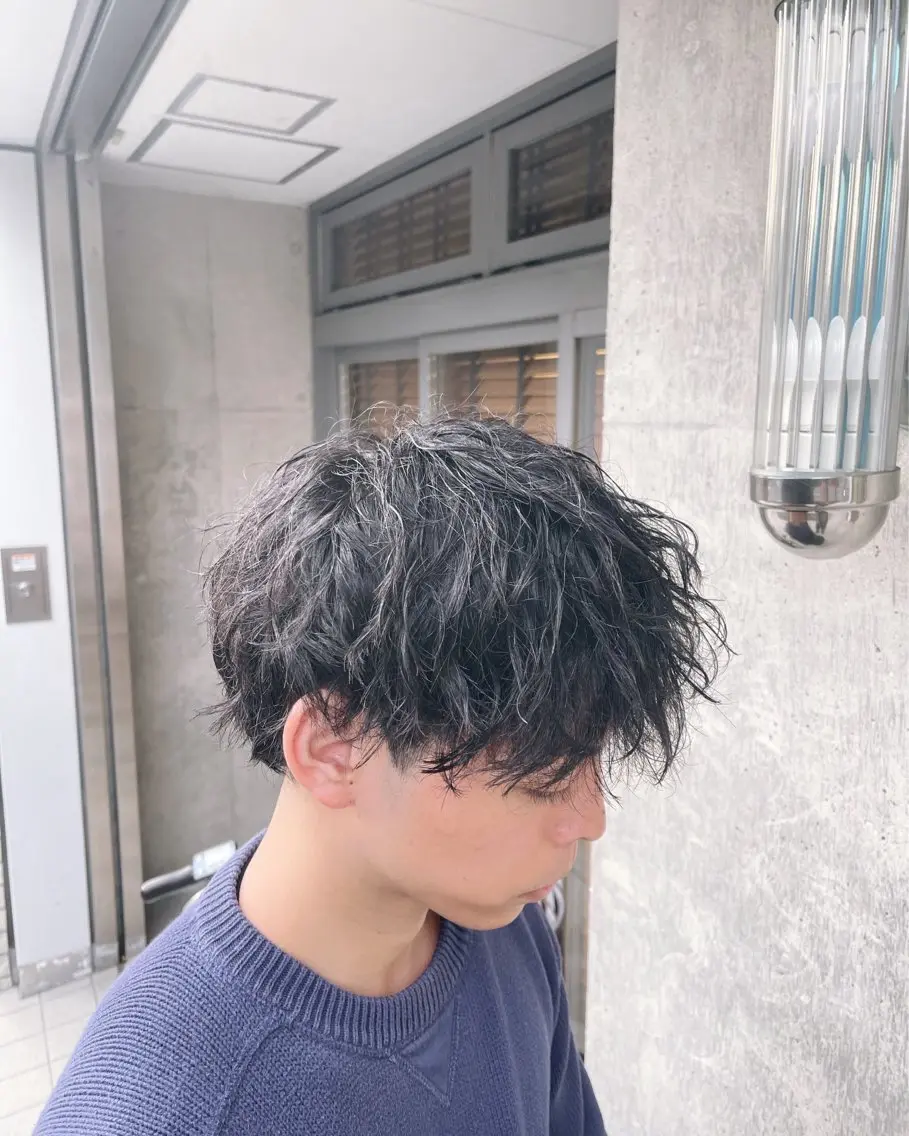 ⚡️人気No.2ツイストスパイラルパーマ+メンズカット+高濃度炭酸泉⚡️の写真