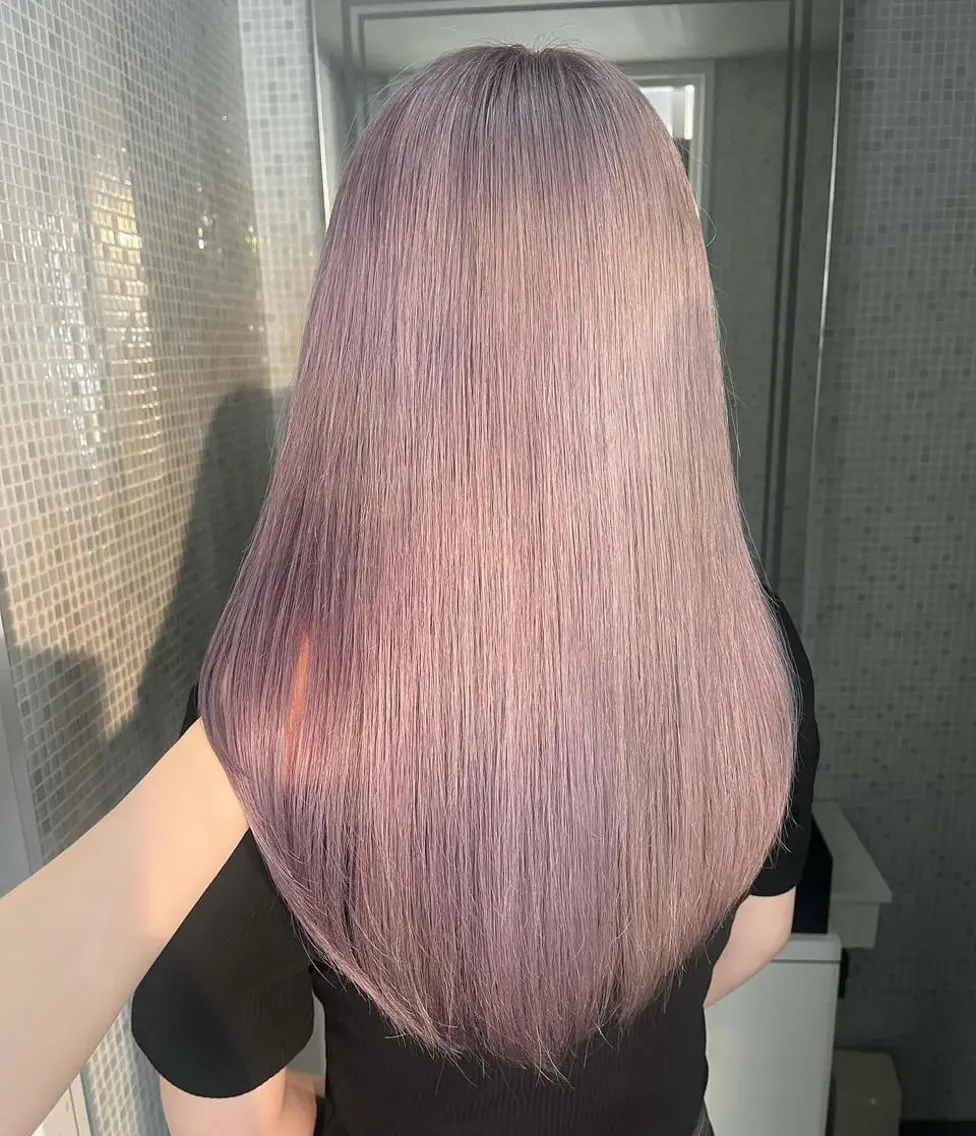 ロング ミストバング ハイライト 髪質改善 韓国風ヘア レイヤーカット といだなぎさ /エクステ🩶のヘアスタイル