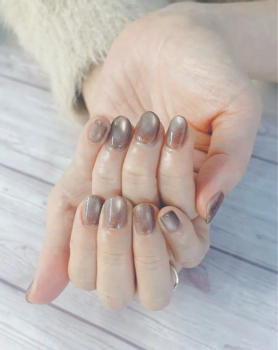 ネイル マグネットネイル ハンドネイル MYu Beauty Salon YURIのネイルデザイン