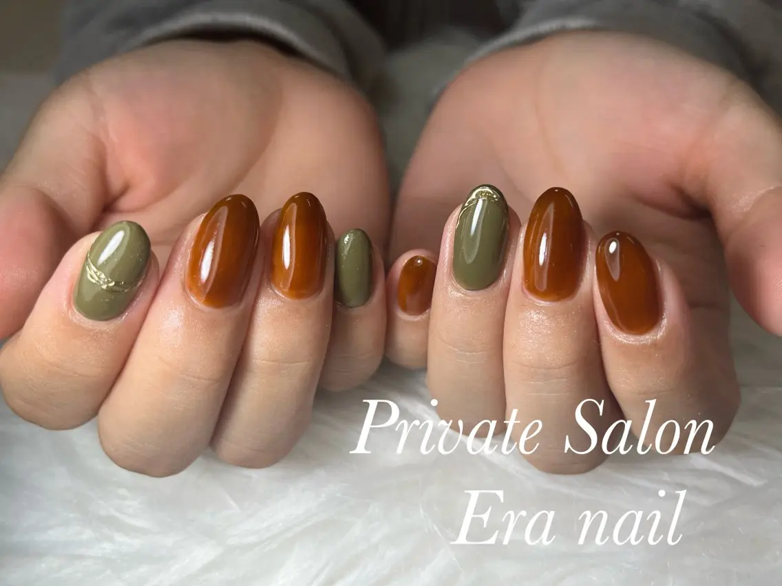 ネイル ミラーネイル ワンカラーネイル ハンドネイル Era nailのネイルデザイン