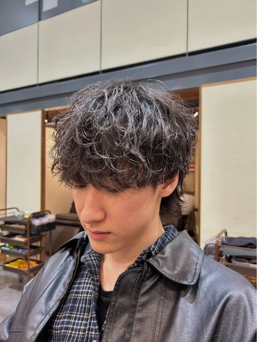 ショート パーマ パーマ 三宅 陽大のヘアスタイル