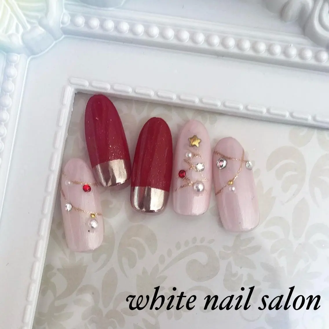 ネイル フットネイル ジェルネイル ハードジェル 持ち込み ソフトジェル ハンドネイル white nail salonのネイルデザイン