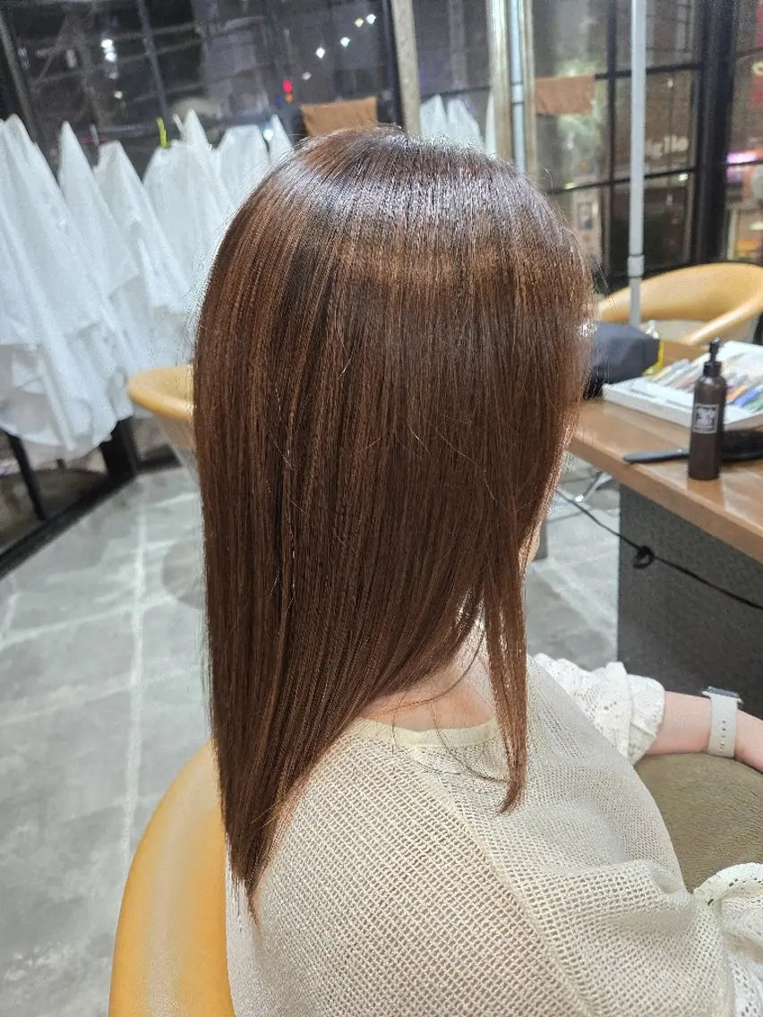 カラー ブラウンカラー ナチュラルブラウン enx 渡邊 愛結🎀のヘアスタイル