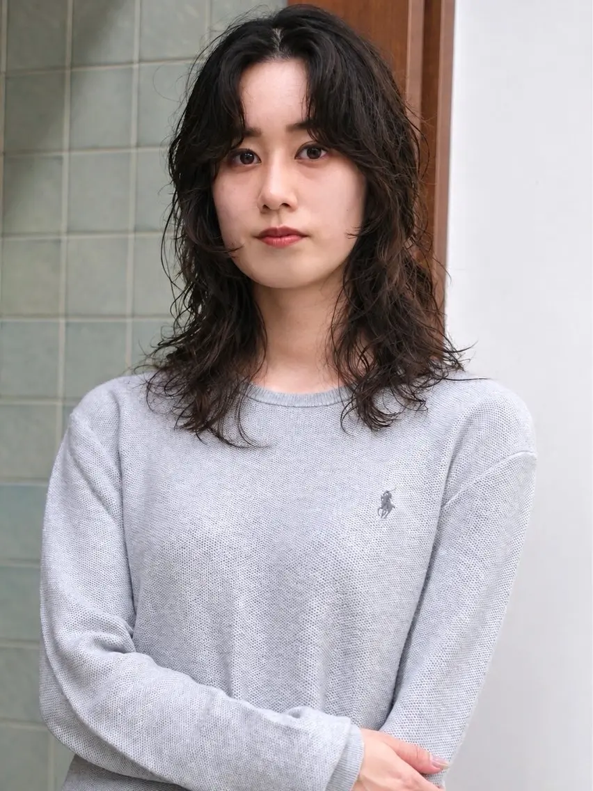 パーマ ボブ ウルフカット カット パーマ トリートメント (h)wim ウィムのヘアスタイル