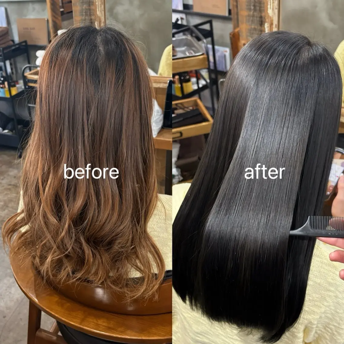 ロング カラー 透明感カラー 髪質改善 トリートメント ヘアカラー トリートメント Hina/縮毛矯正/ 髪質改善/艶カラーのヘアスタイル