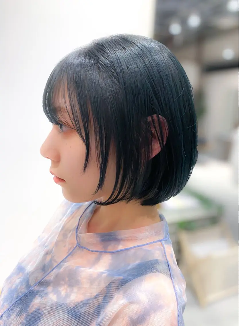 ショート カラー ボブ 顔まわりレイヤー レイヤーカット 似合わせカット ウルフカット 顔周りレイヤー/ボブ 銀座✨中野まさひろのヘアスタイル