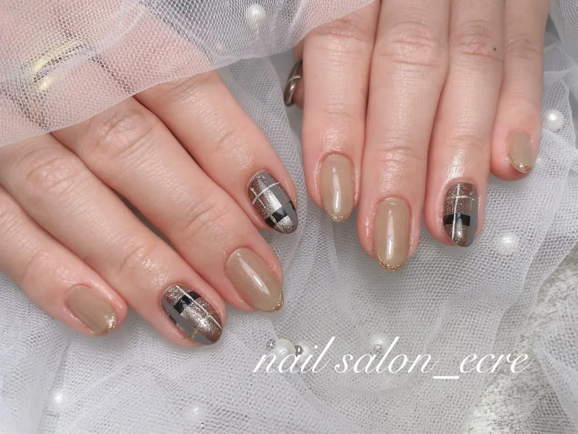 ネイル マグネットネイル 持ち込み nail salon _ecre_のネイルデザイン