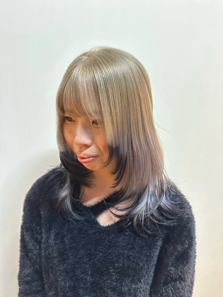 ミディアム ヘアカラー 坂庭 美夢のヘアスタイル