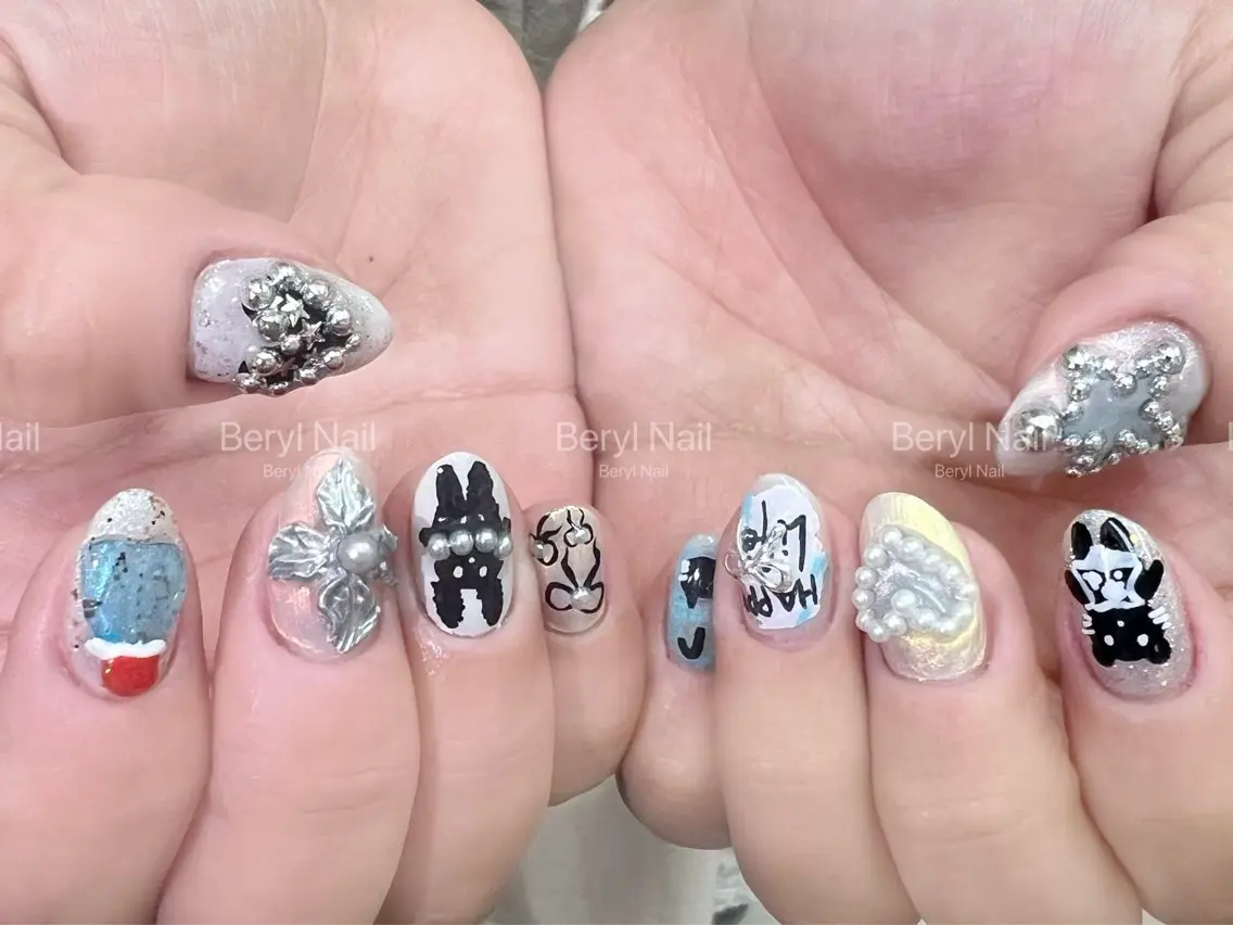 ミディアム Beryl Nail 新大久保のネイルデザイン