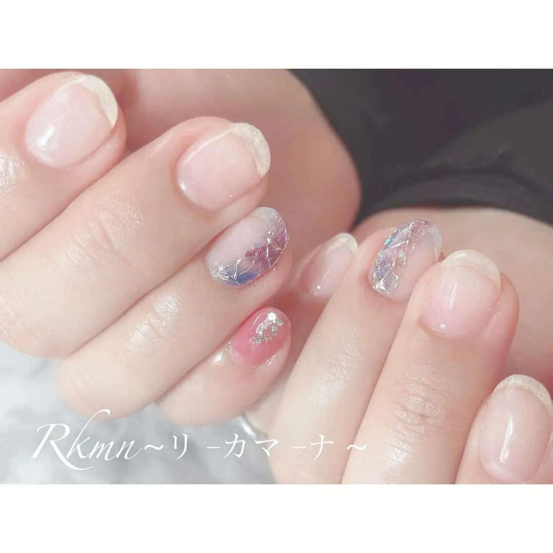 ネイル アートネイル クリアネイル フレンチネイル ジェルネイル グラデーション ハンドネイル フットネイル ハンドケア Rkmn ~リ-カマ-ナ~のネイルデザイン