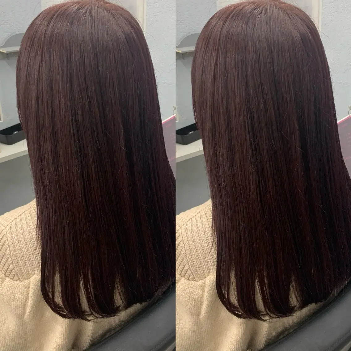 セミロング ブリーチ無しカラー✨ 美鈴のヘアスタイル