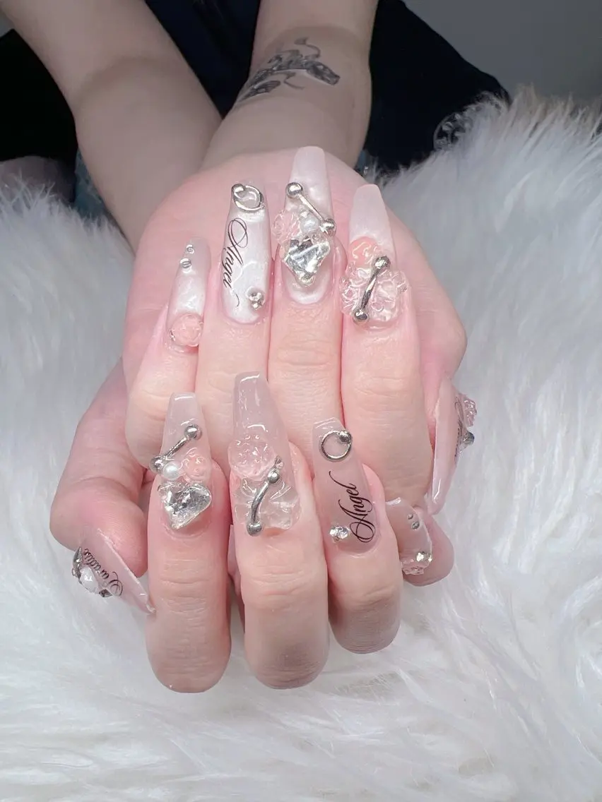 ネイル ハンドネイル Lee Nails チップ長さだし専門店のネイルデザイン