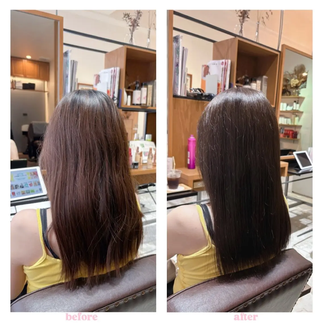 セミロング カラー ナカムラ リノのヘアスタイル