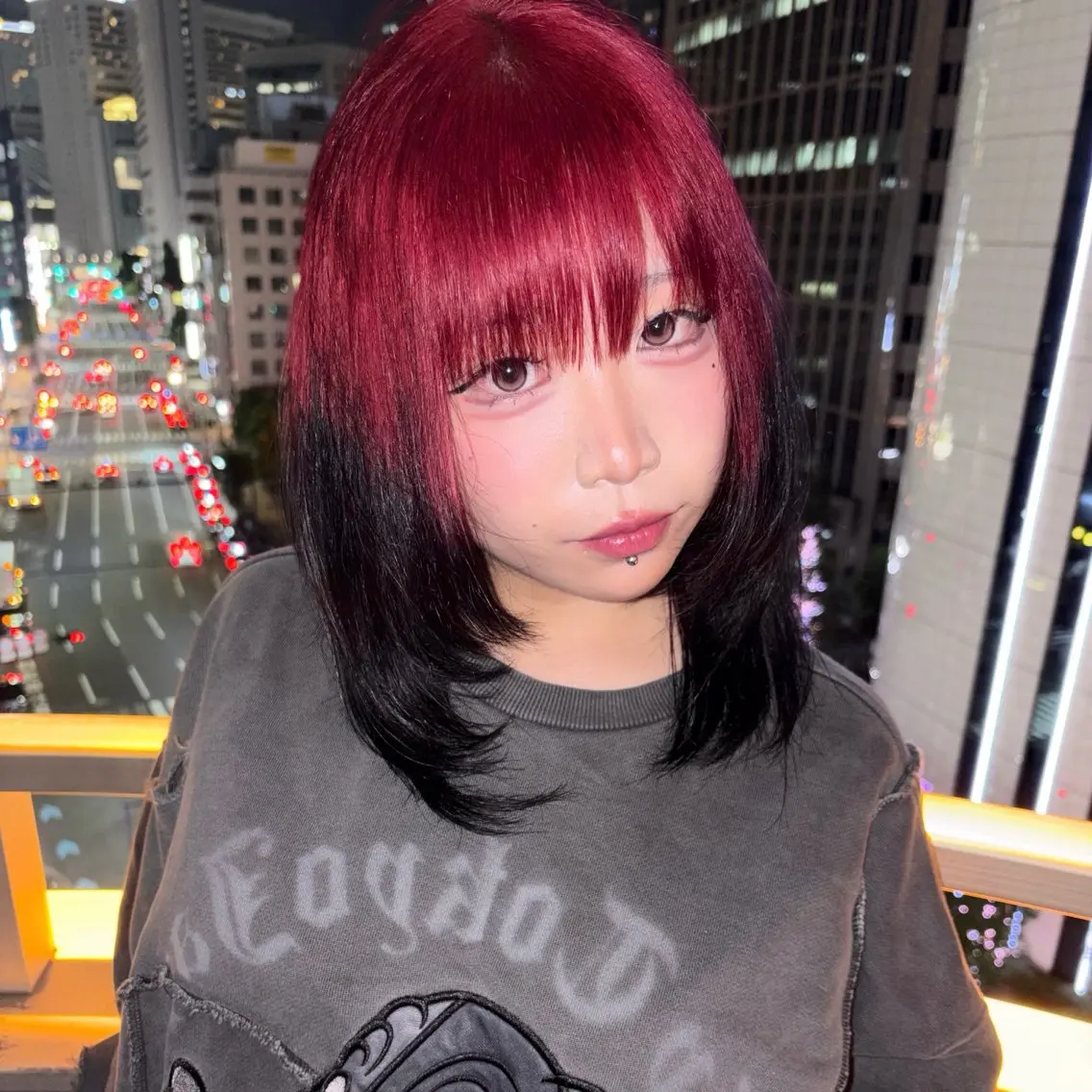 ミディアム ヘアカラー 大阪/デザインカラー / 寒色カラー/ノナのヘアスタイル
